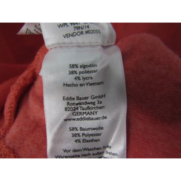 Eddie Bauer Women Pullover Mock Neck Light Sweater XL Peach 1/4 Zip Collar - Picture 4 of 5